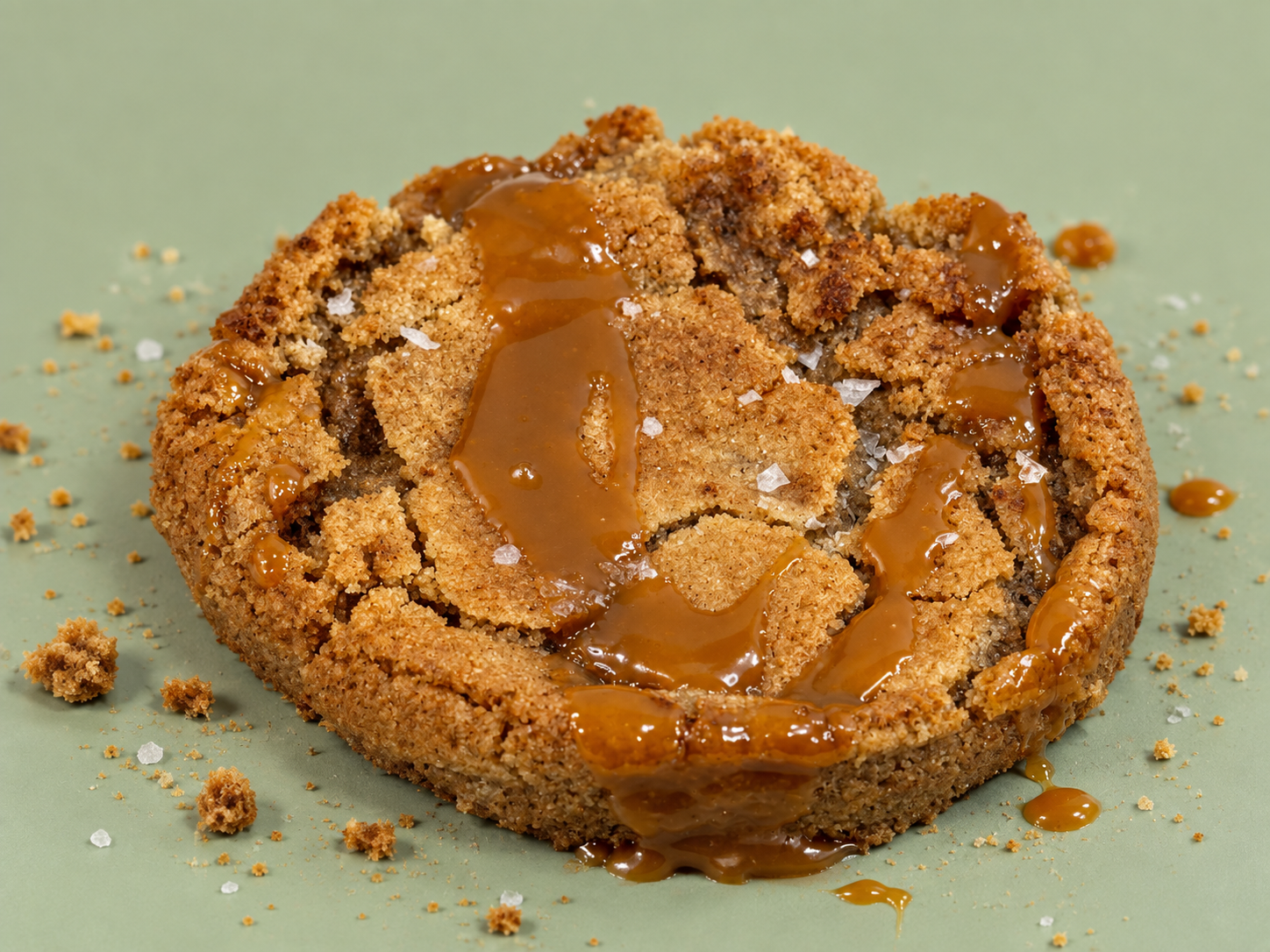 Salted caramel apple cookie